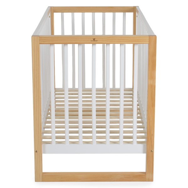 Pătuț Bebeluși Cangaroo Sierra White 120x60 cm, Lemn Masiv Pin, Construcție Stabilă