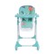 Scaun de masă copii 6–36 luni, Cangaroo Kimchi Turquoise reglabil pe înălțime, spătar înclinabil, tavă dublă, centură 5 puncte