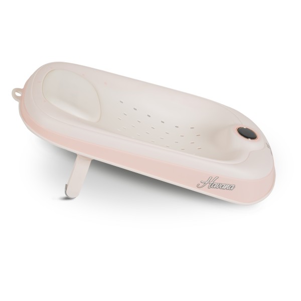 Suport de baie bebe Cangaroo Havana Pink cu termometru, pliabil, antiderapant, reglabil, 0–12 luni