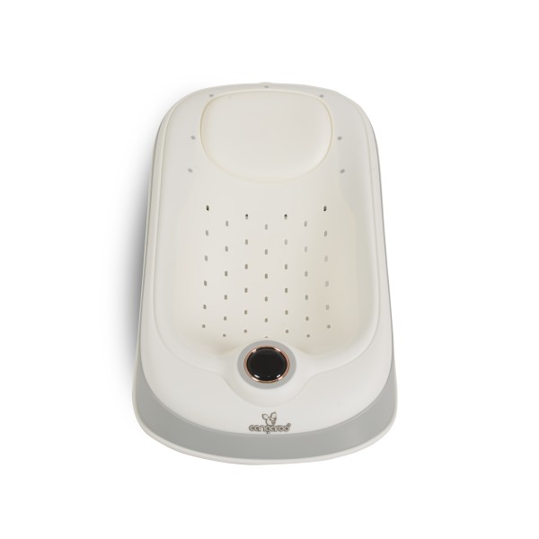 Suport de baie bebe Cangaroo Havana White cu termometru, pliabil, antiderapant, reglabil, 0–12 luni