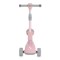 Trotineta copii 2 in 1 Byox Checkmate Lace Pink, cu scaun si ghidon reglabil, lumini si muzica, 3+ ani, 50 kg