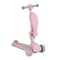 Trotineta copii 2 in 1 Byox Checkmate Lace Pink, cu scaun si ghidon reglabil, lumini si muzica, 3+ ani, 50 kg