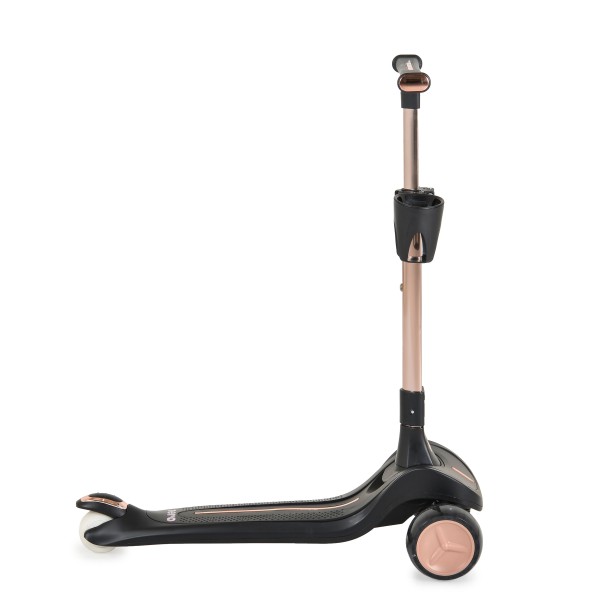 Trotineta copii Byox Aero Coal Black, pliabila, ghidon reglabil 5 niveluri, lumini fara baterii, 3+ ani, 50 kg