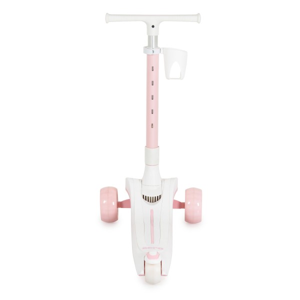 Trotineta copii Byox Aero Lace Pink, pliabila, ghidon reglabil 5 niveluri, lumini fara baterii, 3+ ani, 50 kg