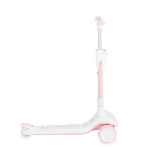 Trotineta copii Byox Aero Lace Pink, pliabila, ghidon reglabil 5 niveluri, lumini fara baterii, 3+ ani, 50 kg