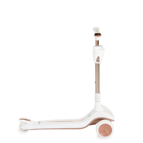 Trotineta copii Byox Aero Royal White, pliabila, ghidon reglabil 5 niveluri, lumini fara baterii, 3+ ani, 50 kg