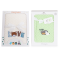Set 2 bucati Păturică Bebe Cocolino Cangaroo 110x80 cm – Moale și Pufoasă, pentru Pătuț și Cărucior, 0+ luni, Alb si Verde