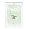 Set 2 bucati Păturică Bebe Cocolino Cangaroo 110x80 cm – Moale și Pufoasă, pentru Pătuț și Cărucior, 0+ luni, Alb si Verde