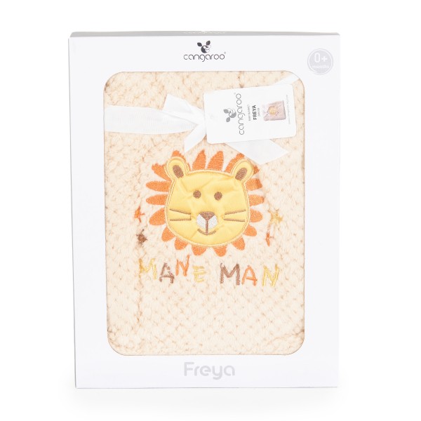 Set 2 bucati Păturică Bebe Cocolino Cangaroo 110x80 cm – Moale și Pufoasă, pentru Pătuț și Cărucior, 0+ luni, Alb si Galben