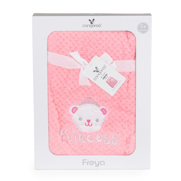 Set 2 bucati Păturică Bebe Cocolino Cangaroo 110x80 cm – Moale și Pufoasă, pentru Pătuț și Cărucior, 0+ luni, Alb si Roz