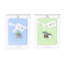 Set 2 bucati Păturică Bebe Cocolino Cangaroo 110x80 cm – Moale și Pufoasă, pentru Pătuț și Cărucior, 0+ luni, Albastru si Verde