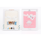 Set 2 bucati Păturică Bebe Cocolino Cangaroo 110x80 cm – Moale și Pufoasă, pentru Pătuț și Cărucior, 0+ luni, Alb si Roz