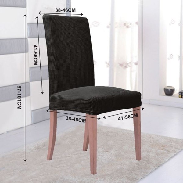 Huse pentru Scaune, Poliester Elastice, Culoare Neagra