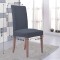 Husă scaun decorativă elastică OME Gri cu carouri relief – pentru scaune fără brațe