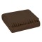 Pătură decorativă de iarnă fleece maro cu franjuri, dimensiune 170x130 cm, poliester