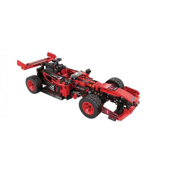 Set cuburi de construcție 503 piese – mașină de curse F1 roșie 33x8 cm, dificultate 3/5, 6 ani+
