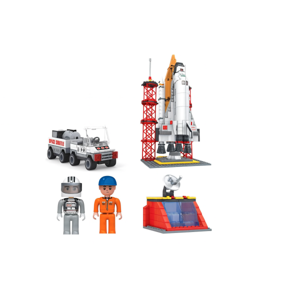 Cuburi construcție 570 piese Creative Blocks – lansator rachete, set complex cu 2 figurine, dificultate 4/5