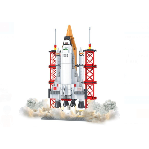 Cuburi construcție 570 piese Creative Blocks – lansator rachete, set complex cu 2 figurine, dificultate 4/5