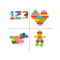 Set cuburi de construcție Bildo Blocks Deluxe – 100 piese multicolore, compatibile și educative, 3 ani+