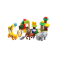 Set cuburi de construcție Grădina Zoologică – 51 piese cu figurine și elefant cu sunet, pentru copii 2 ani+