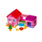 Set cuburi de construcție Casa Pink – 36 piese colorate, jucărie creativă pentru fetițe, 18+ luni