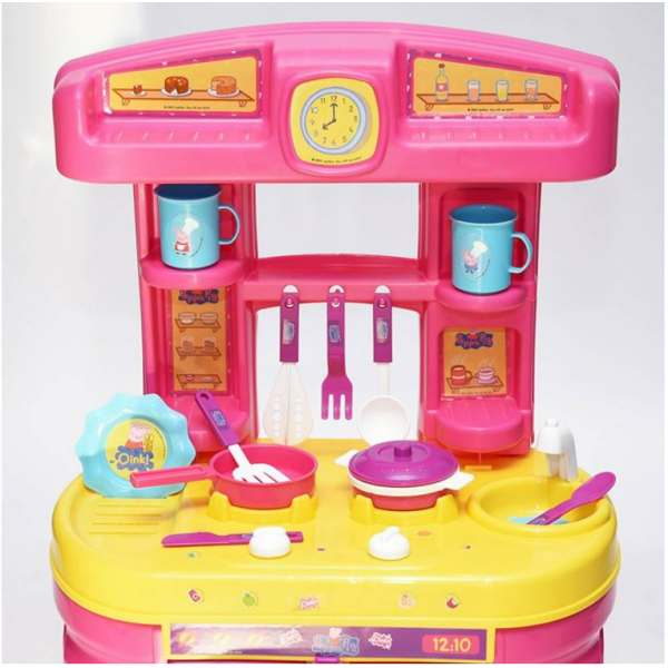 Bucătărie Peppa Pig pentru Copii – 72 cm, Aragaz, Cuptor, Chiuvetă, Microunde și 13 Accesorii