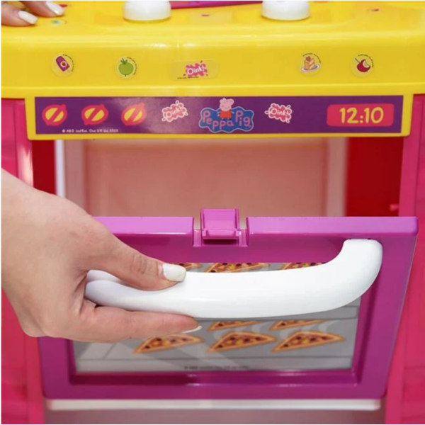 Bucătărie Peppa Pig pentru Copii – 72 cm, Aragaz, Cuptor, Chiuvetă, Microunde și 13 Accesorii