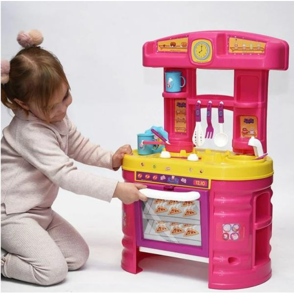 Bucătărie Peppa Pig pentru Copii – 72 cm, Aragaz, Cuptor, Chiuvetă, Microunde și 13 Accesorii