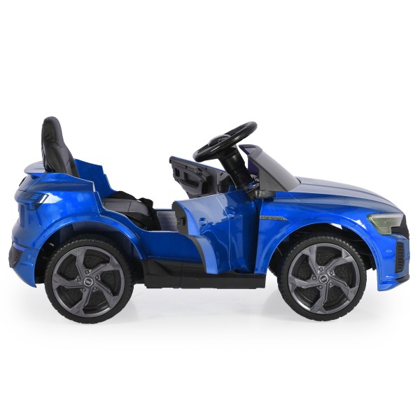 Masina Electrica Copii Audi SQ8 e-tron blue 12V 7Ah, Telecomanda 2.4GHz, Bluetooth, Lumini LED, Roti EVA