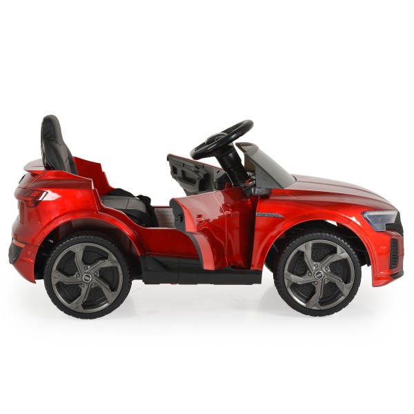 Masina Electrica Copii Audi SQ8 e-tron Red 12V 7Ah, Telecomanda 2.4GHz, Bluetooth, Lumini LED, Roti EVA