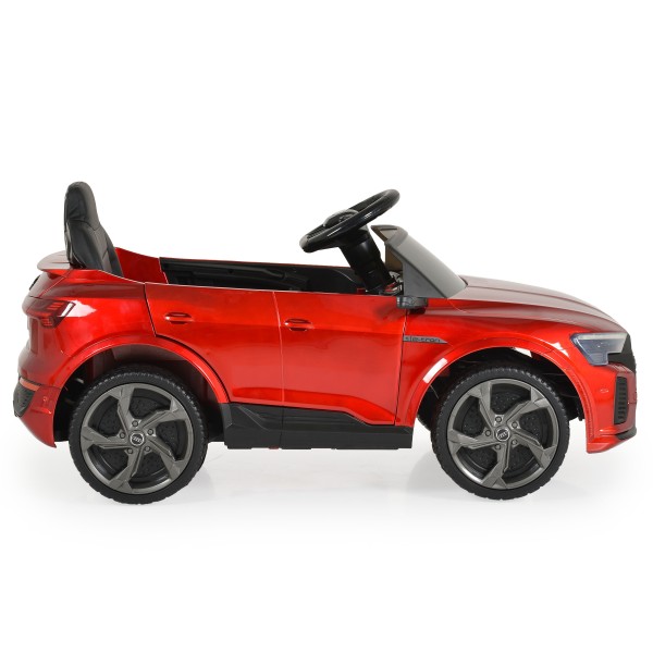 Masina Electrica Copii Audi SQ8 e-tron Red 12V 7Ah, Telecomanda 2.4GHz, Bluetooth, Lumini LED, Roti EVA