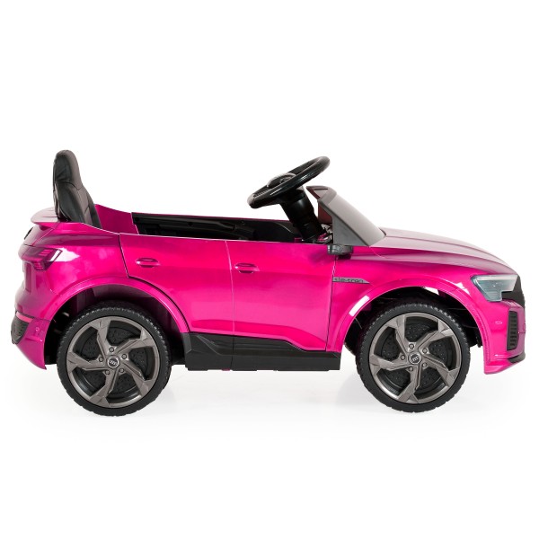 Masina Electrica Copii Audi SQ8 e-tron Pink 12V 7Ah, Telecomanda 2.4GHz, Bluetooth, Lumini LED, Roti EVA