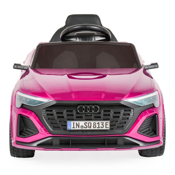 Masina Electrica Copii Audi SQ8 e-tron Pink 12V 7Ah, Telecomanda 2.4GHz, Bluetooth, Lumini LED, Roti EVA