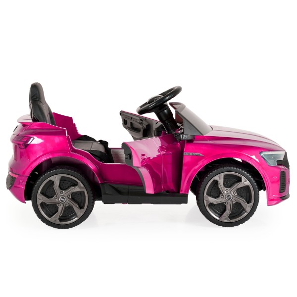 Masina Electrica Copii Audi SQ8 e-tron Pink 12V 7Ah, Telecomanda 2.4GHz, Bluetooth, Lumini LED, Roti EVA