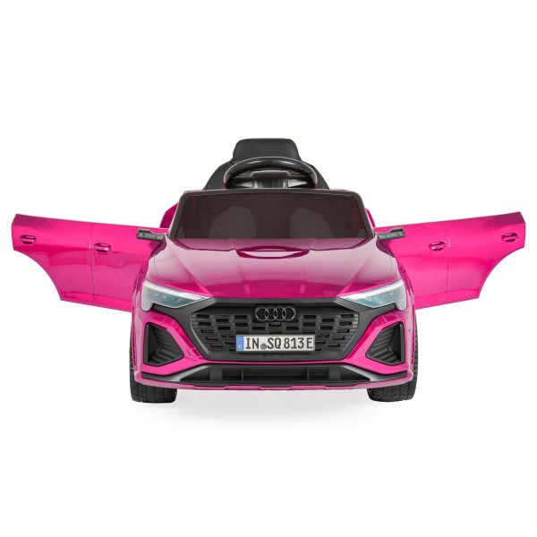 Masina Electrica Copii Audi SQ8 e-tron Pink 12V 7Ah, Telecomanda 2.4GHz, Bluetooth, Lumini LED, Roti EVA