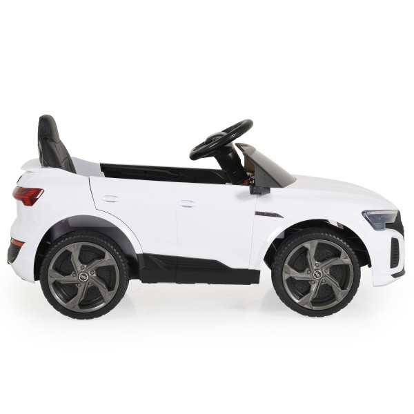 Masina Electrica Copii Audi SQ8 e-tron white 12V 7Ah, Telecomanda 2.4GHz, Bluetooth, Lumini LED, Roti EVA