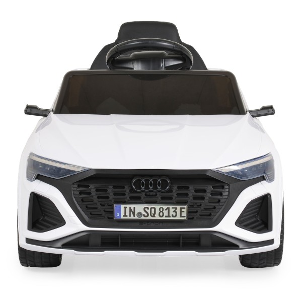Masina Electrica Copii Audi SQ8 e-tron white 12V 7Ah, Telecomanda 2.4GHz, Bluetooth, Lumini LED, Roti EVA
