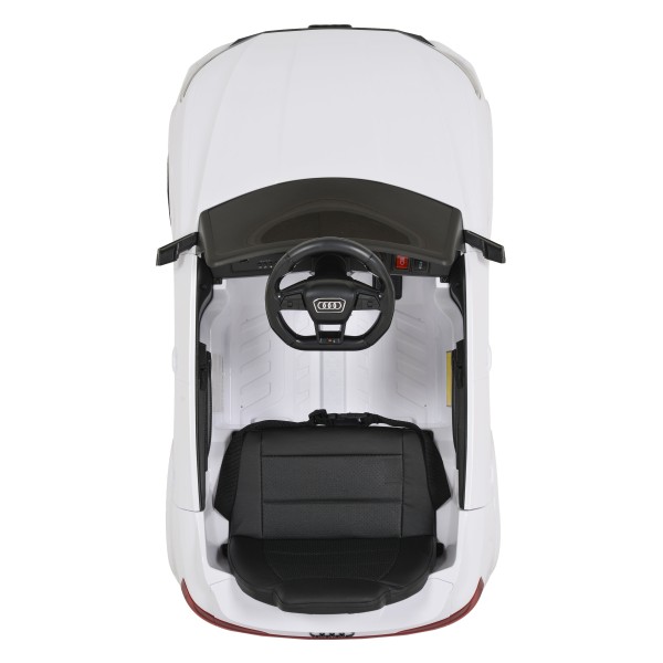 Masina Electrica Copii Audi SQ8 e-tron white 12V 7Ah, Telecomanda 2.4GHz, Bluetooth, Lumini LED, Roti EVA