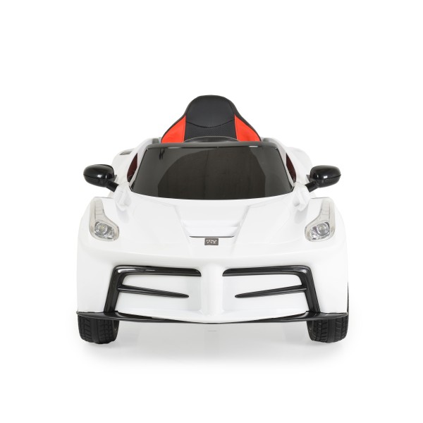 Masina Electrica Copii Moni Liberty white 12V 7Ah, 3 Viteze 3-8 km/h, Telecomanda 2.4GHz, Bluetooth, LED, Roti EVA