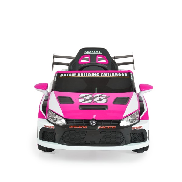 Masinuta electrica pentru copii cu Drifturi, Moni Rally Pink, patru motoare, lumini fata si spate, varsta minima 3 ani