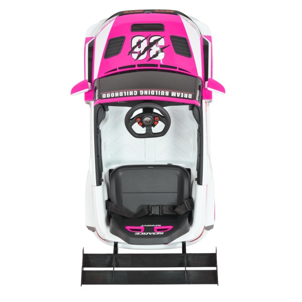 Masinuta electrica pentru copii cu Drifturi, Moni Rally Pink, patru motoare, lumini fata si spate, varsta minima 3 ani