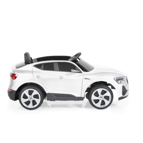 Masina Electrica Copii Audi White 12V 7Ah, 2 Motoare, 3-8 km/h, Telecomanda 2.4GHz, Bluetooth, Roti EVA