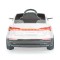 Masina Electrica Copii Audi White 12V 7Ah, 2 Motoare, 3-8 km/h, Telecomanda 2.4GHz, Bluetooth, Roti EVA