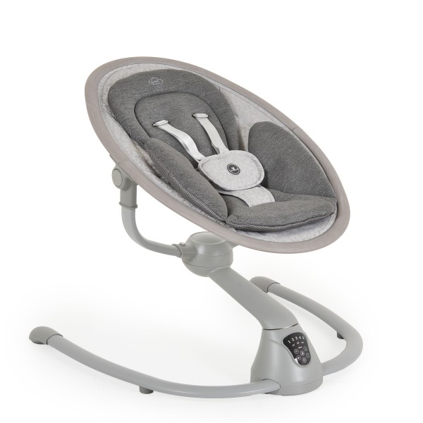 Leagan Electric Cloud Premium light grey cu Rotatie 360°, 5 Viteze, Detector Miscare, Telecomanda, 0-9 kg