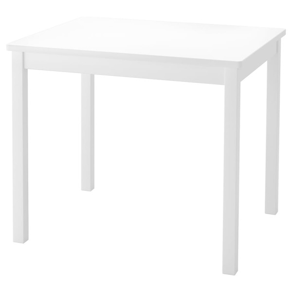 Masuta de activitati din Lemn masiv pentru copii, Alb, Dimensiune 59x50 cm, Varsta 2 Ani +