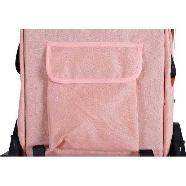 Cărucior 2 în 1 Midas Pink pentru Nou-Născuți – Landou Transformabil în Modul Sport, Cadru Ușor din Aluminiu, Reversibil, 0-15 kg