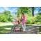 Cărucior 2 în 1 Midas Pink pentru Nou-Născuți – Landou Transformabil în Modul Sport, Cadru Ușor din Aluminiu, Reversibil, 0-15 kg