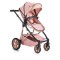 Cărucior 2 în 1 Midas Pink pentru Nou-Născuți – Landou Transformabil în Modul Sport, Cadru Ușor din Aluminiu, Reversibil, 0-15 kg