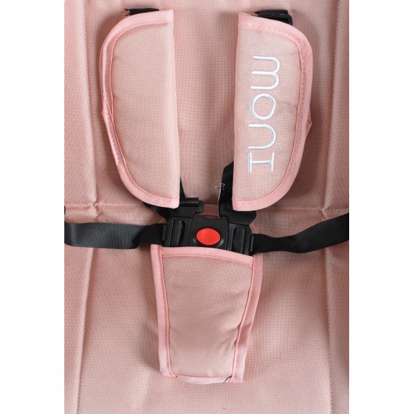 Cărucior 2 în 1 Midas Pink pentru Nou-Născuți – Landou Transformabil în Modul Sport, Cadru Ușor din Aluminiu, Reversibil, 0-15 kg