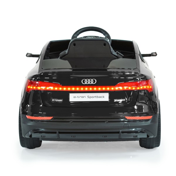 Masina Electrica Copii Audi Black 12V 7Ah, 2 Motoare, 3-8 km/h, Telecomanda 2.4GHz, Bluetooth, Roti EVA